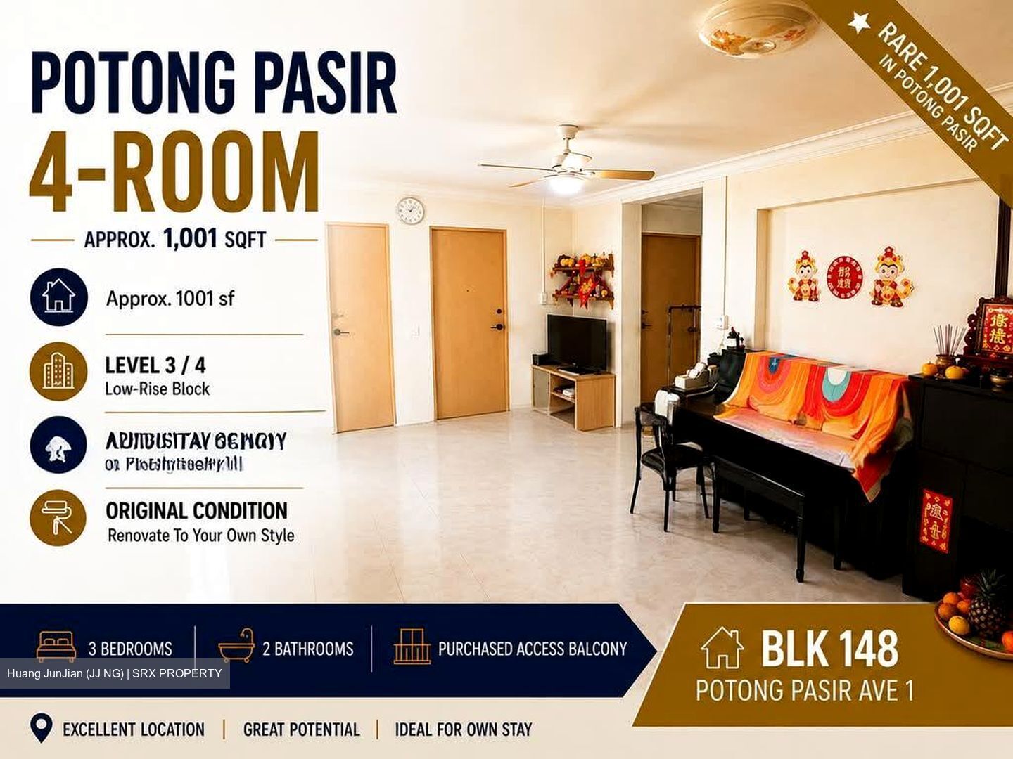 Blk 148 Potong Pasir Avenue 1 (Toa Payoh), HDB 4 Rooms #607994391